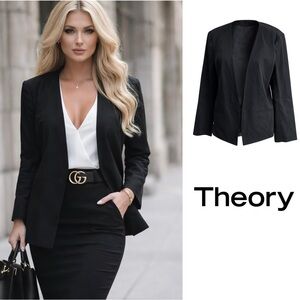 NEW Theory Women's linen Benefield Blazer Jacket